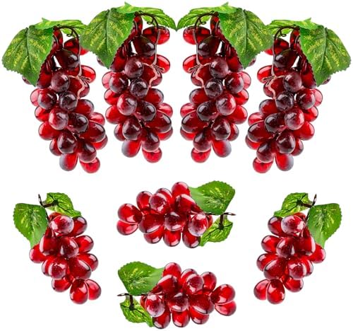 8 Bunches Purple Faux Grapes - Greek Party Decor