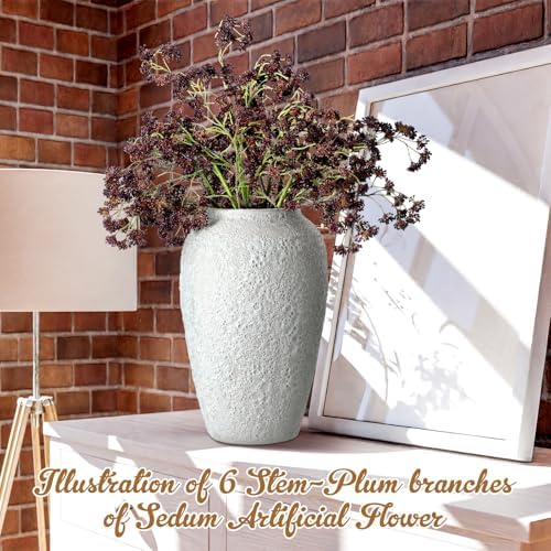 6 Pcs Fall Artificial Soft Plum Sedum Berry Stem Decor