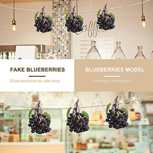 Cabilock Artificial Blueberry Cluster 50 Pcs