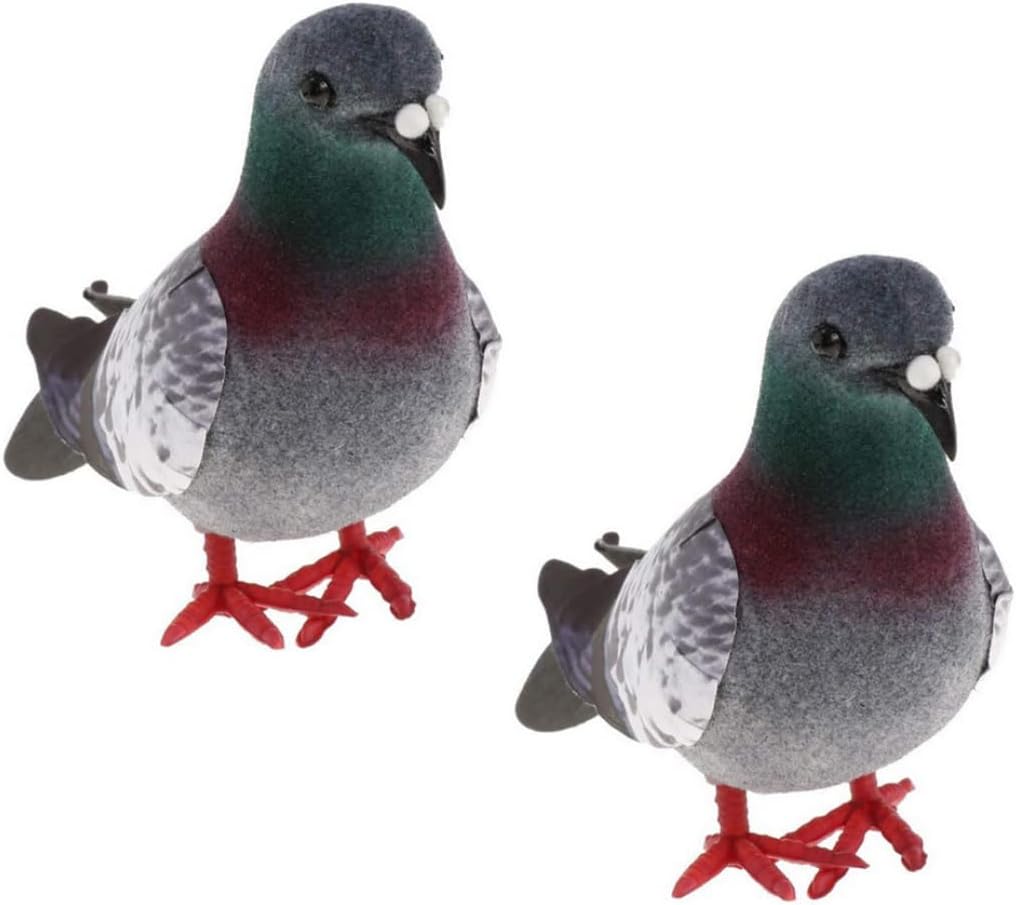 Artificial Foam Bird Lifelike Feathered Doves Ornament 2PCS