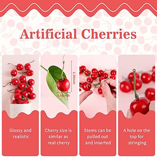 MyLifeUNIT Artificial Cherry Fruit 100 PCS