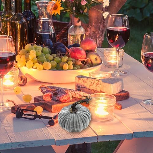 Mini Fake Pumpkins - 10cm Artificial Velvet Decorations for Fall