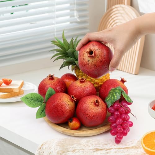 6PCS Artificial Pomegranate Home Decor Bowl Fillers