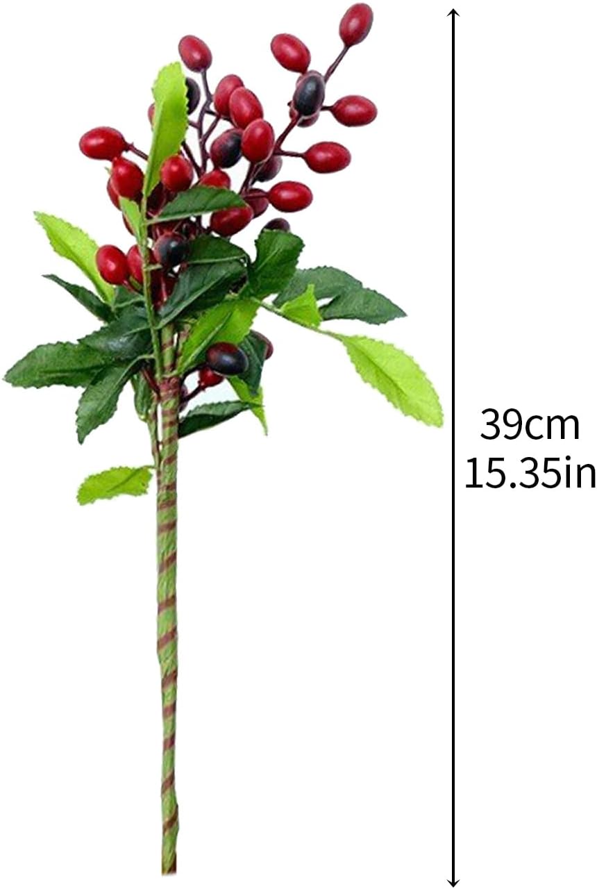 BEIJIALY 4 Pack Artificial Berry for Christmas Decor