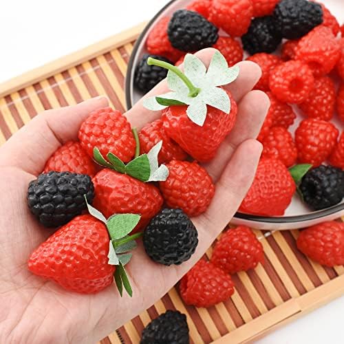20Pcs Artificial Raspberry for Wedding Centerpieces and Home Decor