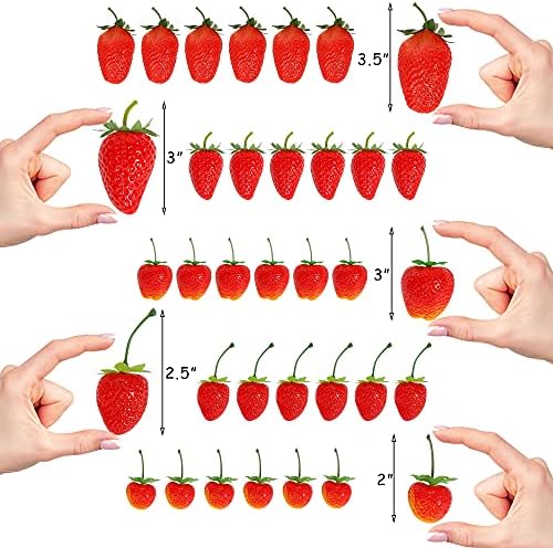 Happy Trees 30 Artificial Strawberries Assorted Size