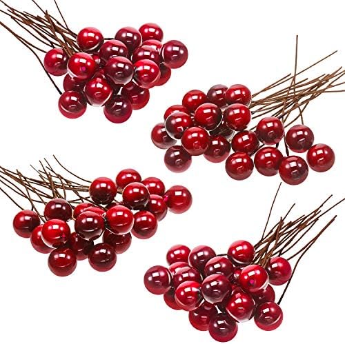 BBTO Artificial Holly Berries 100 Piece Wine Red