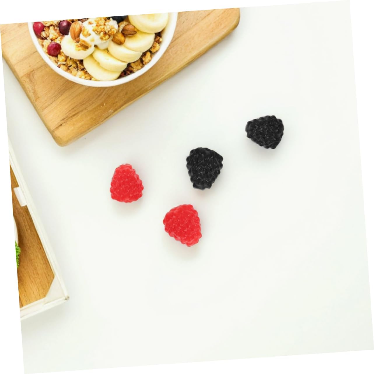 12pcs Lifelike Raspberry Models for Wedding and Photography Decor