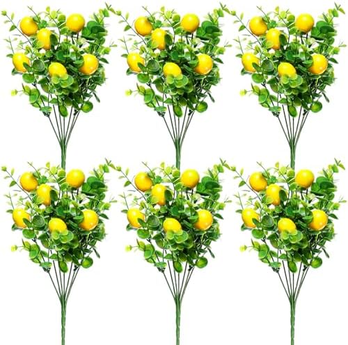 Tigeen 6 Pack Artificial Lemon Branches
