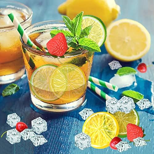 70 Pcs Artificial Fruit and Ice Cube Decor Set