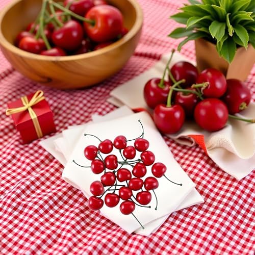 20Pcs Red Artificial Cherries Decor 1