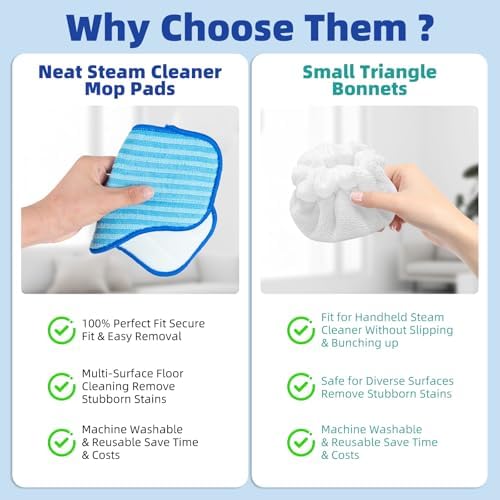 LOVECO Steam Cleaner Pads 9-Pack Reusable for Dupray Neat