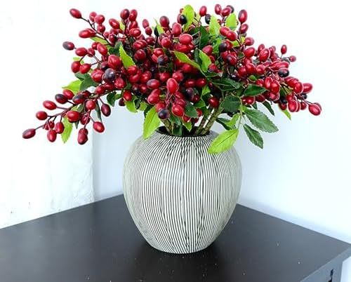 BEIJIALY 4 Pack Artificial Berry for Christmas Decor