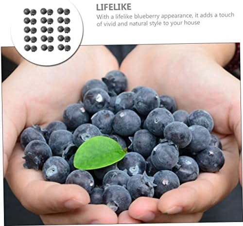 PRETYZOOM 30pcs Lifelike Artificial Blueberries for Home Decor