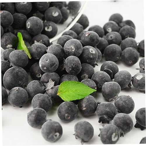 LIFKOME Realistic Foam Blueberries 24pcs Artificial Fruit Decor