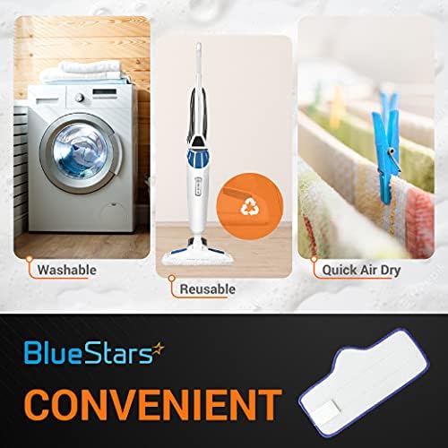 BlueStars Microfiber Mop Pad for Dupray Neat Steam Cleaner - Pack of 8