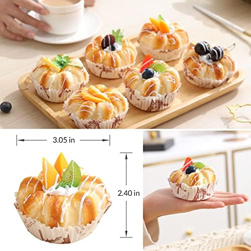 Realistic Fake Cupcakes 6 Pack for Display