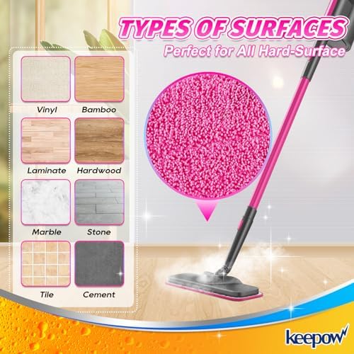 KEEPOW Microfiber Steam Mop Pads 6 Pack Compatible with Schenley