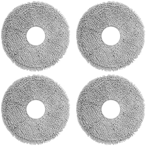 4 Pcs Microfiber Mop Pads for Roomba and Dreame Robots