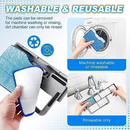 KEEPOW Reusable Mop Pads for Shark Vac Mop 1