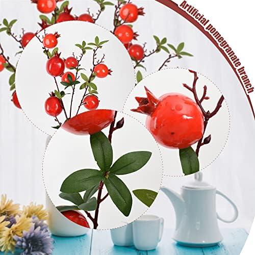 Hagao Artificial Pomegranate Branch for Home Party Decor