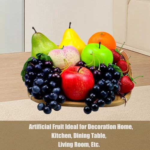16 Pcs Realistic Artificial Fruit Display Set