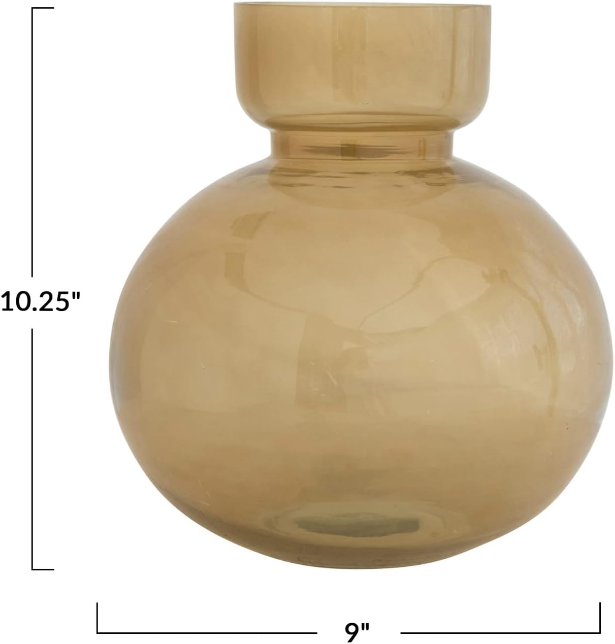 Creative Co-Op Modern Glass Vase Olive Green