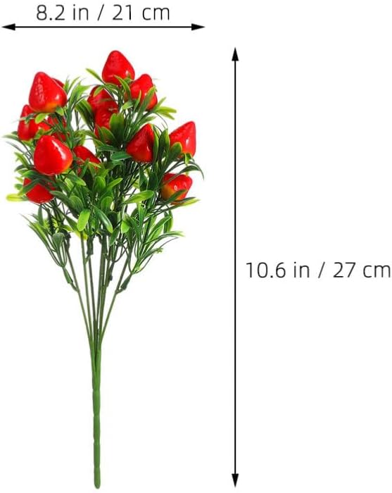 HANABASS Artificial Strawberry Bouquet 6 Picks