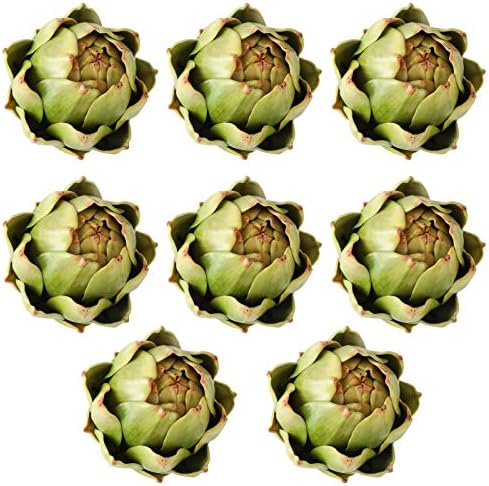 GiftYou 8-Pack Large Green Faux Artichokes