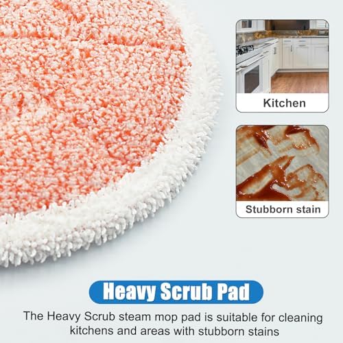 6 Pack Rotating Mop Pads for Bissell 3897A SmartSteam Scrubbing Mop
