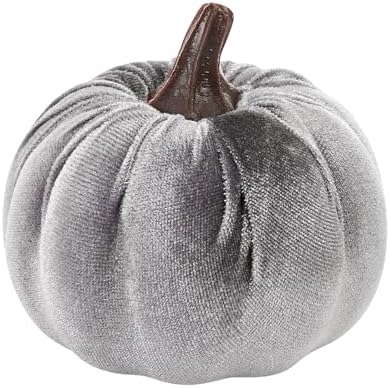 8pcs Artificial Velvet Pumpkin Halloween Decor Set