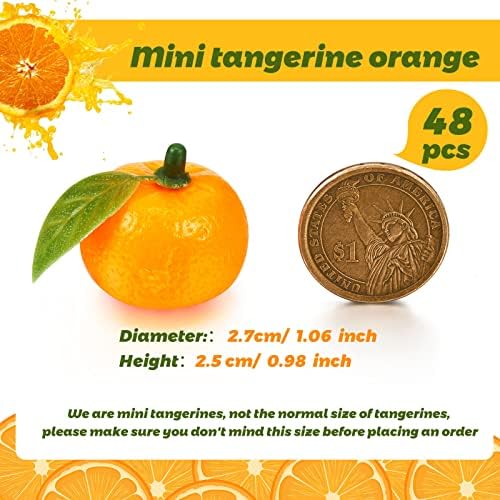 Juexica 48 Pcs Artificial Orange Decorations