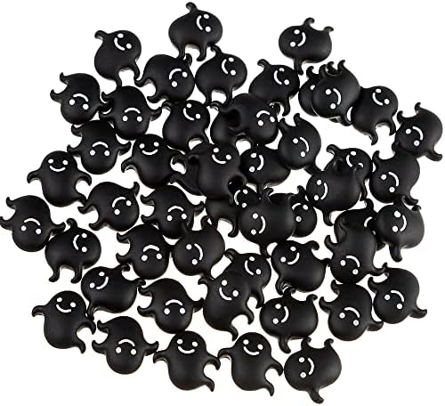 50 Pieces Mini Halloween Ghost Decoration with Smile