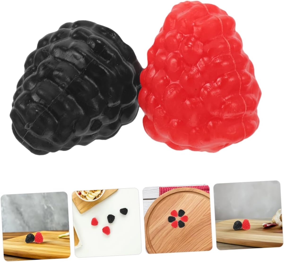 12pcs Lifelike Raspberry Models for Wedding and Photography Decor
