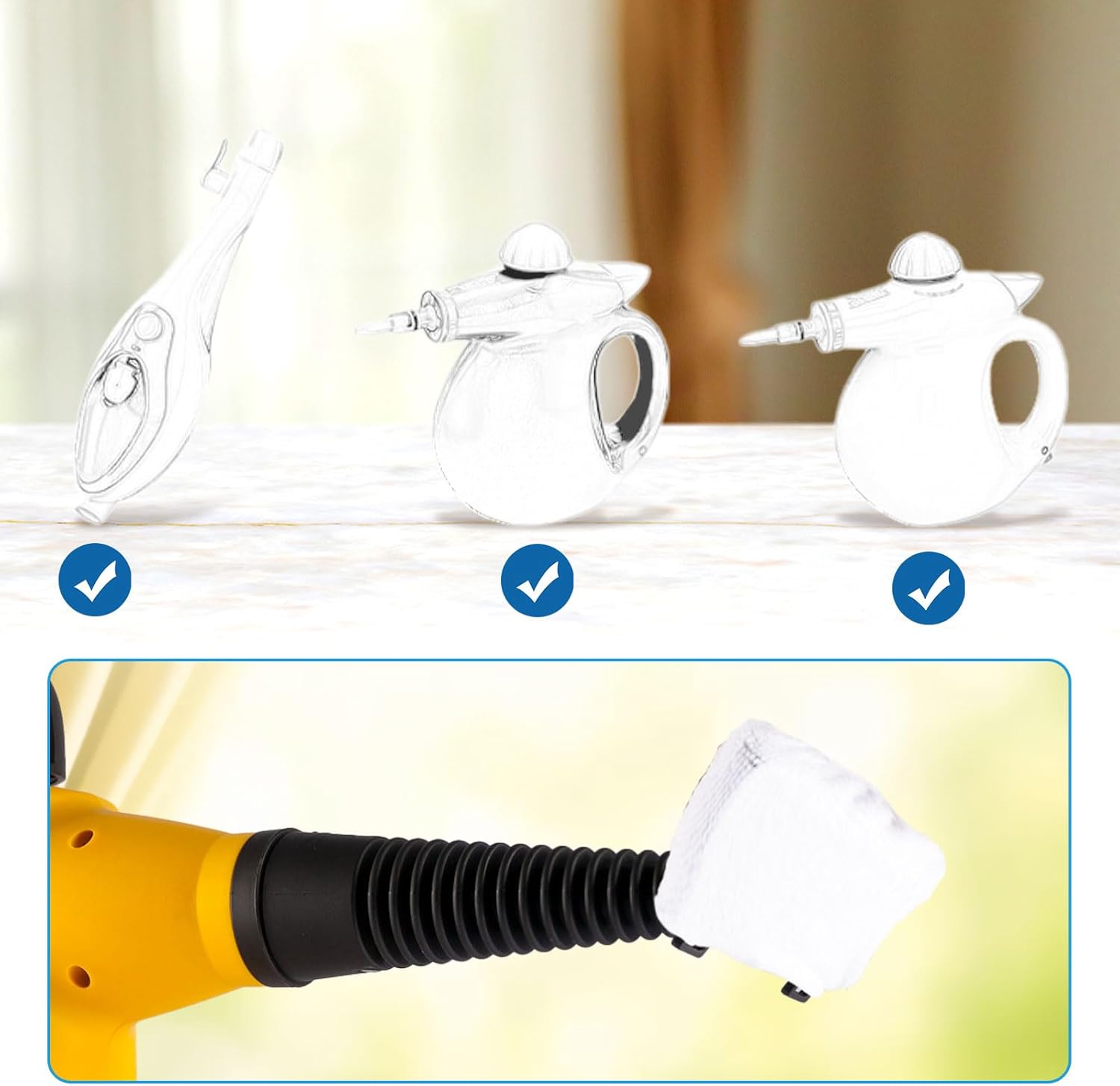 12 Pack Steam Mop Pads for Handheld Steam Cleaner