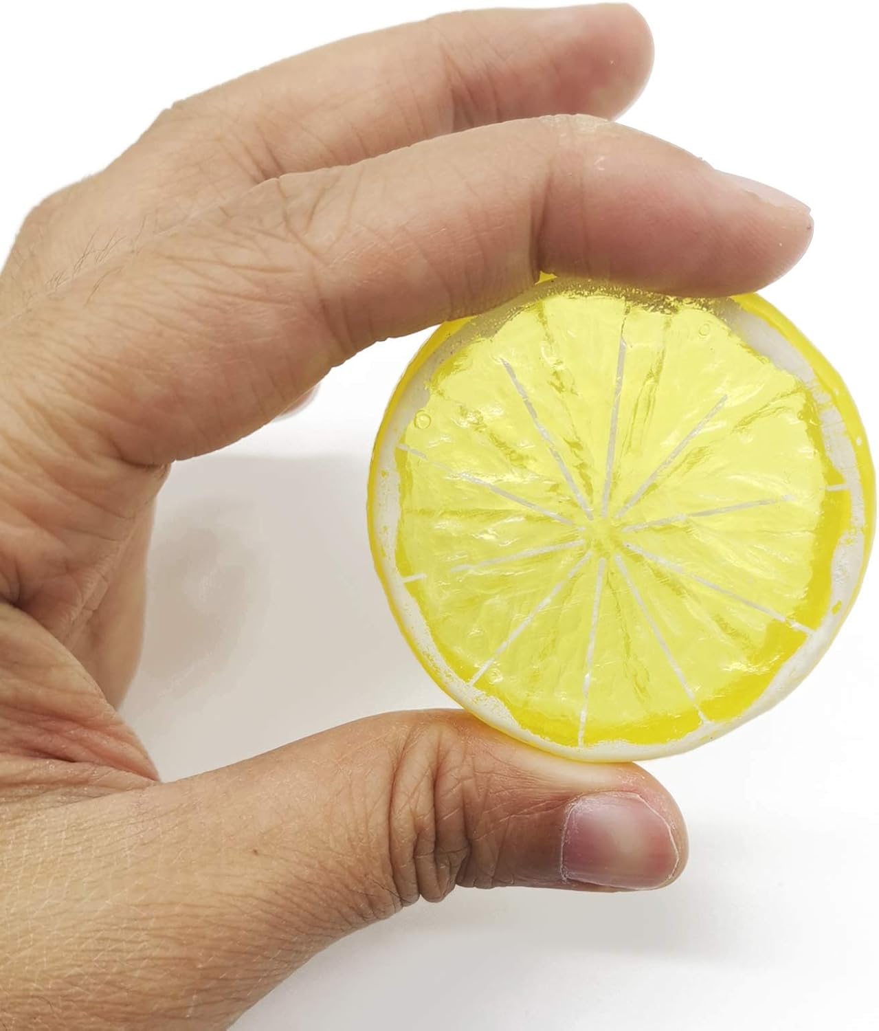 RONYOUNG 40PCS Artificial Lemon Slices Yellow Decorative