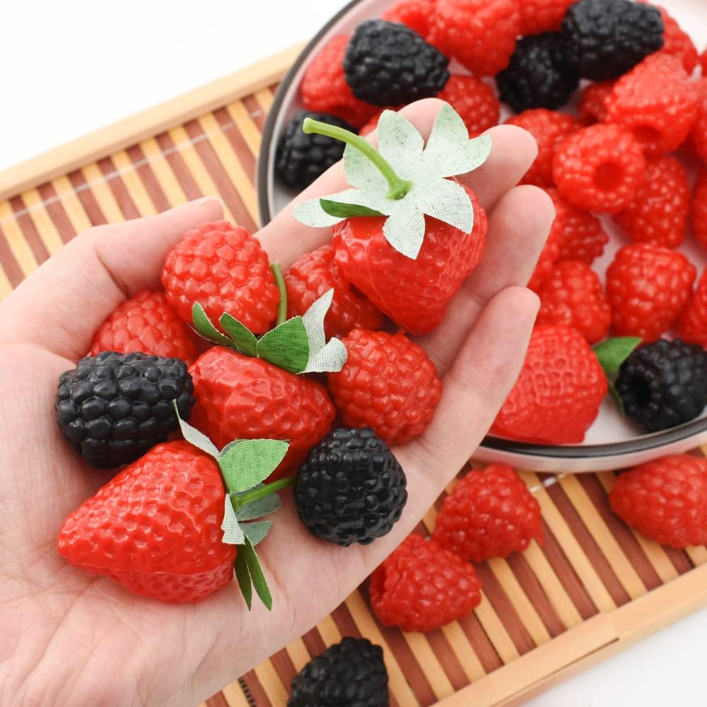20Pcs Artificial Raspberry for Wedding Centerpieces and Home Decor