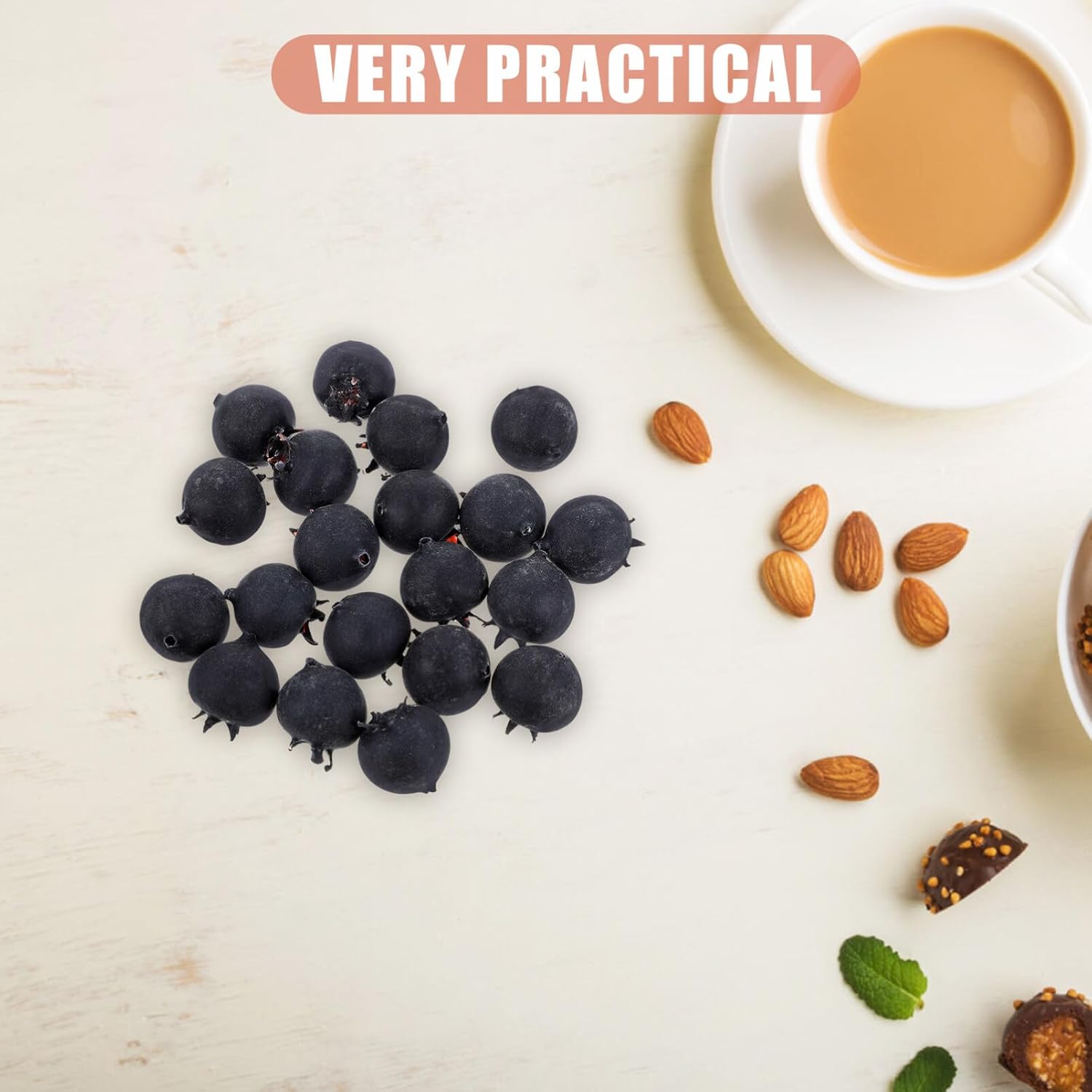 POPETPOP Artificial Blueberry 20pcs Fake Fruit Decor