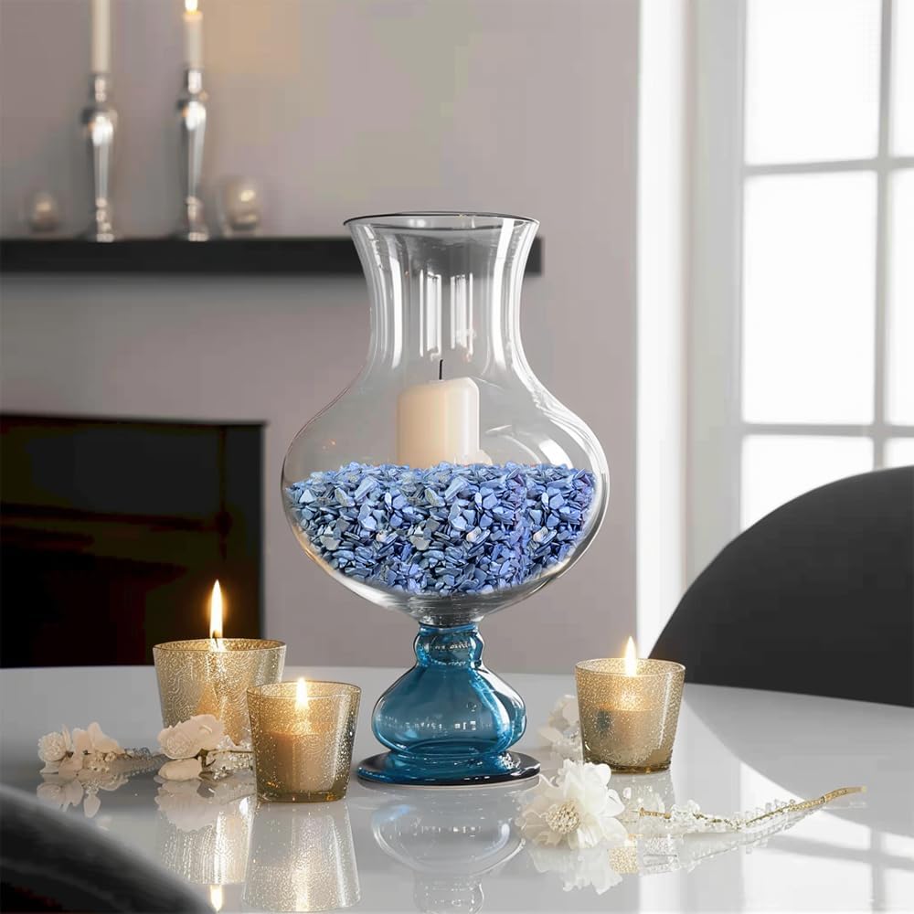 HappyFiller 23 Oz Crushed Shells Vase Filler Blue