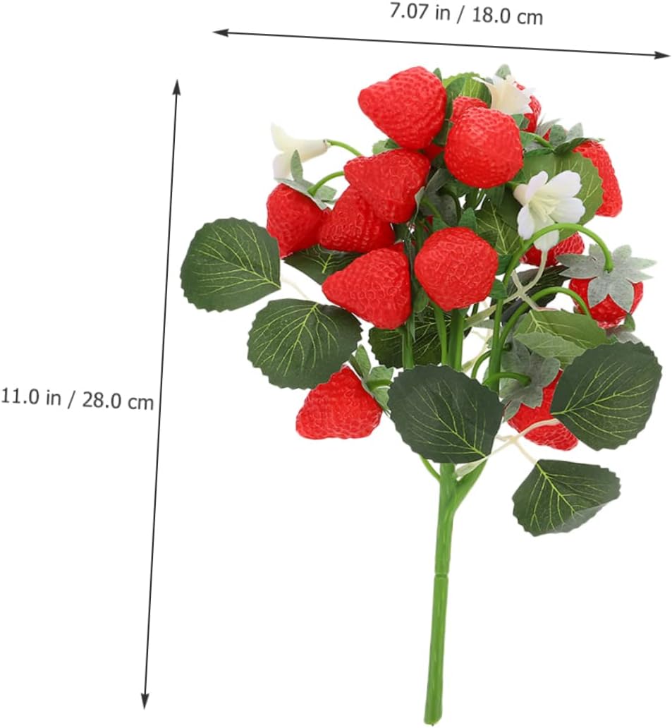 Garneck 2 Pcs Artificial Strawberry Picks for Home Decor