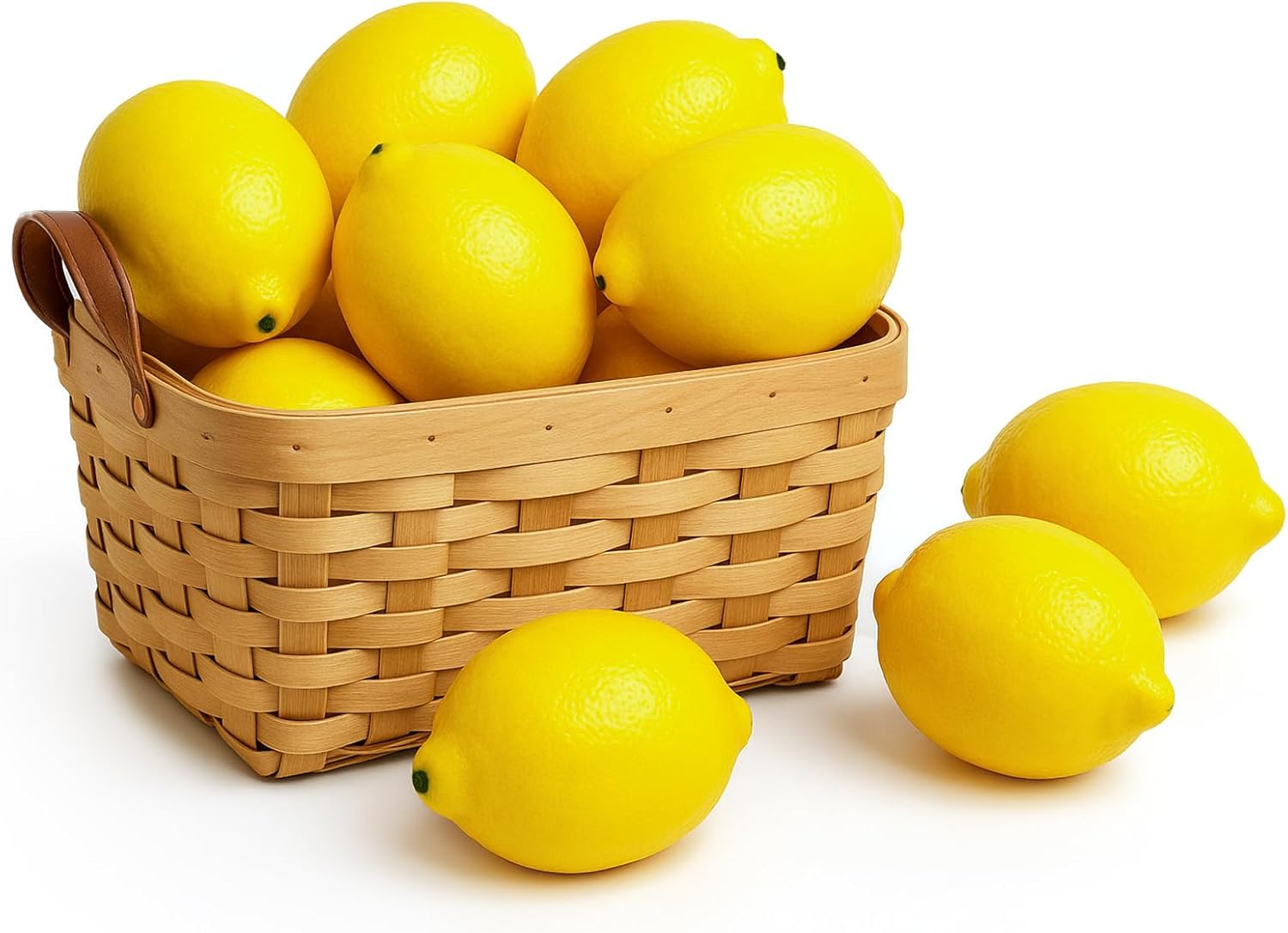 BigOtters Artificial Lemons 12PCS Realistic Decor Faux Fruit