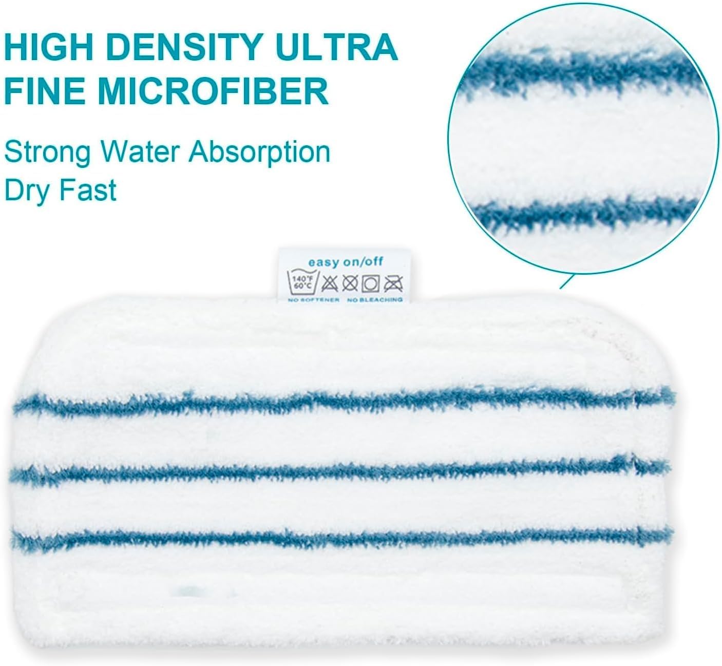 8 Pack SMP20 Washable Steam Mop Pads for BlackDecker Models