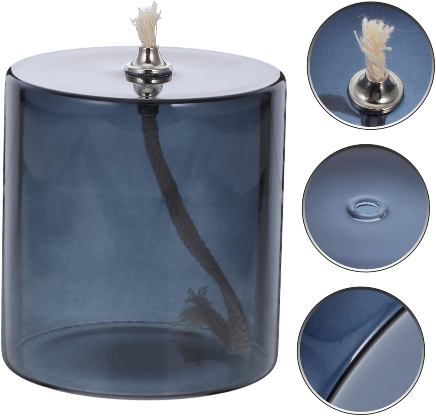 Holibanna Glass Candlestick Oil Lamp for Home Decor