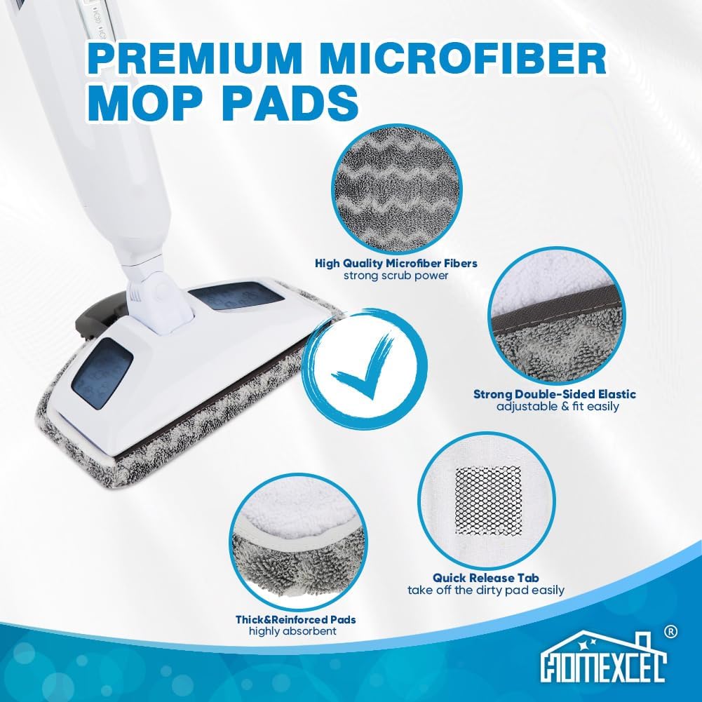 HOMEXCEL 8 Pack Steam Mop Replacement Pads for Bissell Powerfresh Models