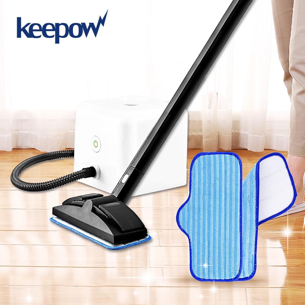 KEEPOW 10 Pack Microfiber Mop Pads for Steam Cleaners