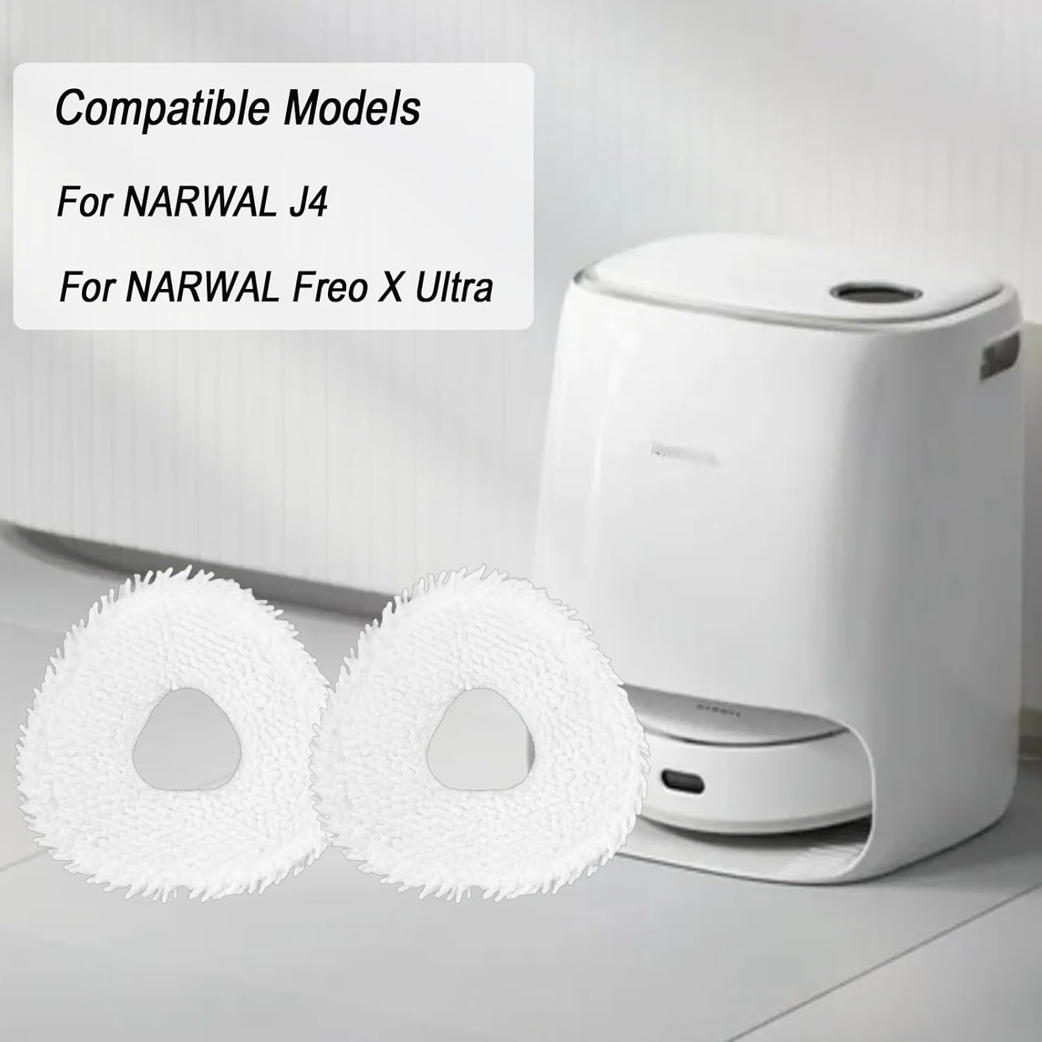 6 Pcs Replacement Mop Pads for Narwal Freo X Ultra Robot Vacuum