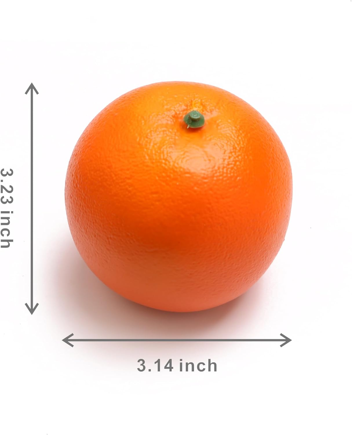 Caihao 6PCS Simulation Plastic Oranges Decorative Fruit Bowls