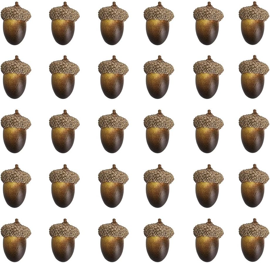 50Pcs Artificial Acorns Lifelike Decor for DIY Crafts