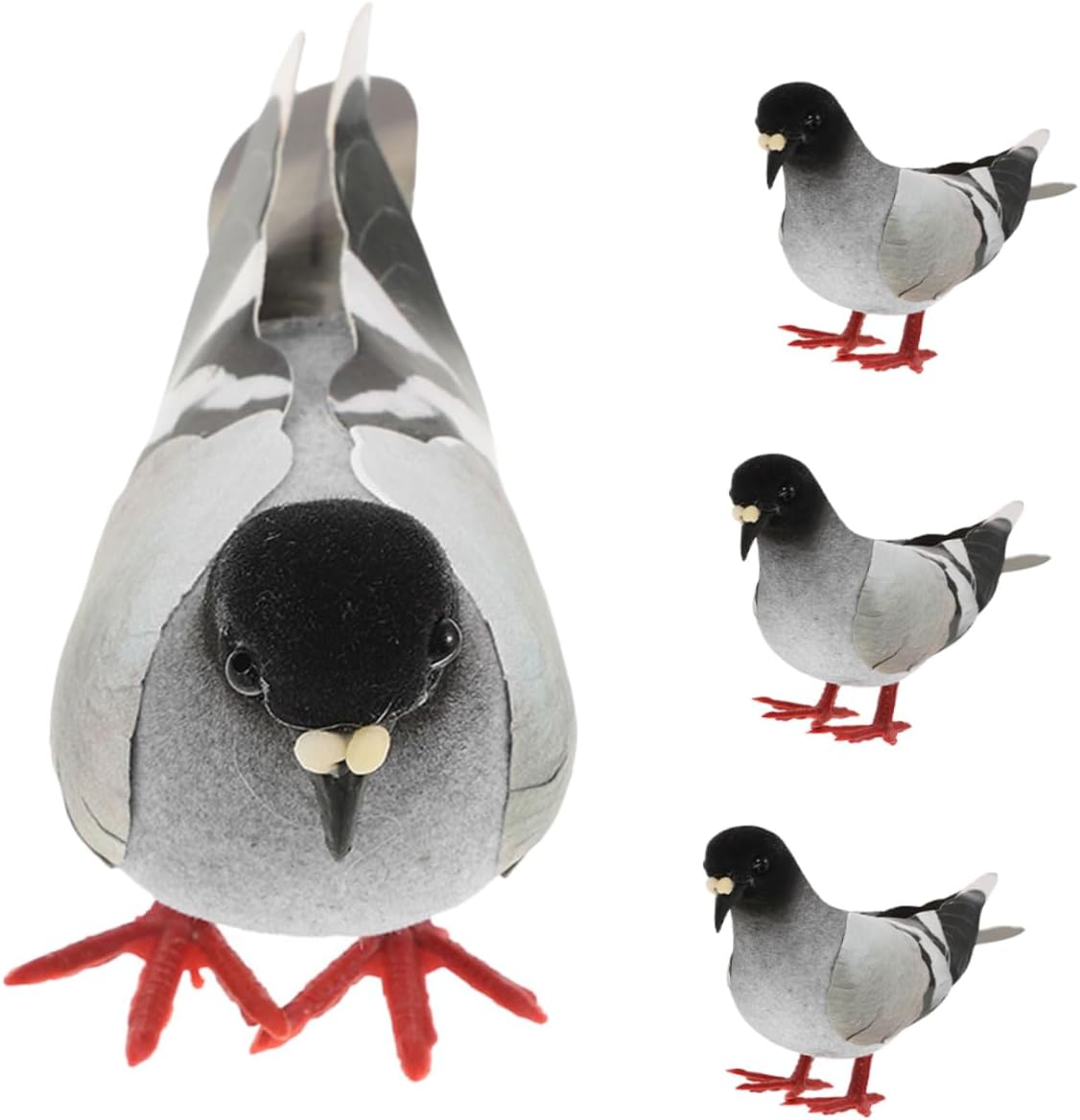 Alasum Realistic Artificial Pigeons 4pcs Garden Decor Set