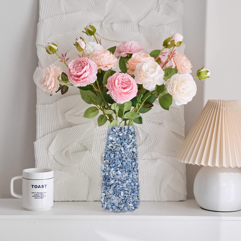 HappyFiller 23 Oz Crushed Shells Vase Filler Blue